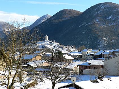 Arignac sous la neige - Commune d'Arignac Ariège (09)