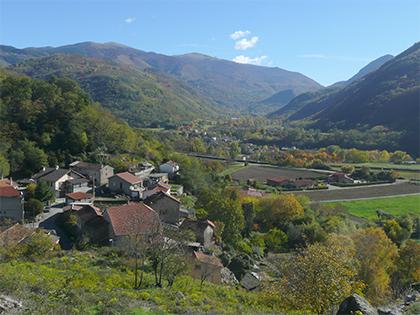 Vue de la vallée - Commune d'Arignac Ariège (09)